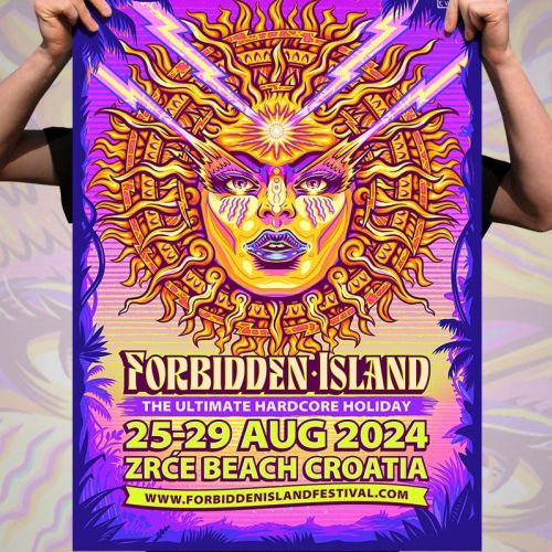 Forbidden Island poster and logo design