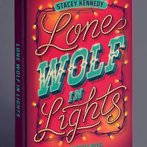 Book cover illustration for Stacey Kennedy's Lone Wolf in Lights