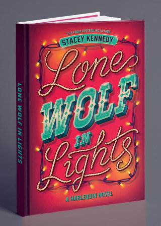 Ilustración de la portada del libro Lone Wolf in Lights de Stacey Kennedy