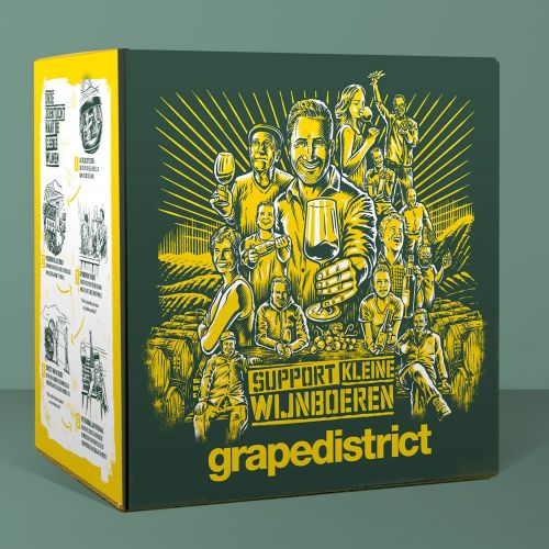 Packaging illustration for Grapedistrict Wine