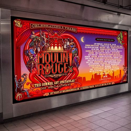 Moulin Rouge! The Musical – Summer campaign subway screens