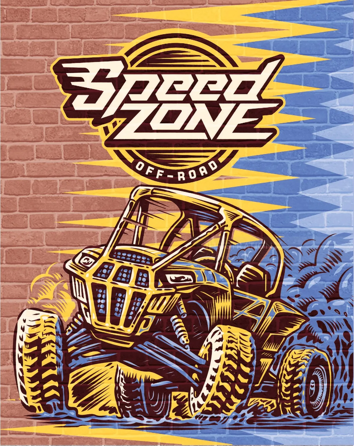 Off-road buggy with Speed Zone logo by BoomArtwork