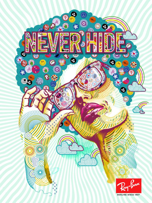 Illustration for Ray Ban ad by BoomArtwork