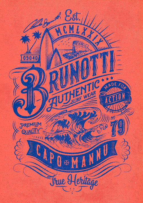 Diseño de póster auténtico de Brunotti