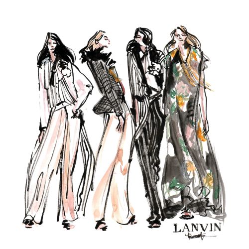 Women Fashion Illustration For Lanvin