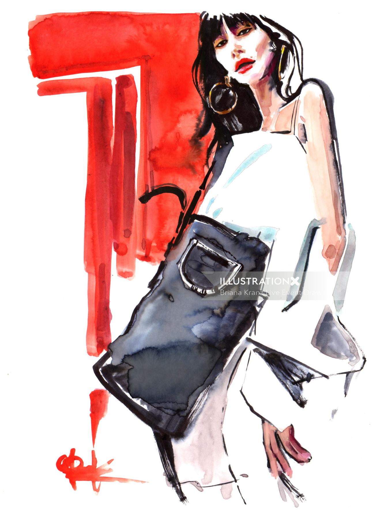 Fashion Illustration of Natalie Lim Suarez