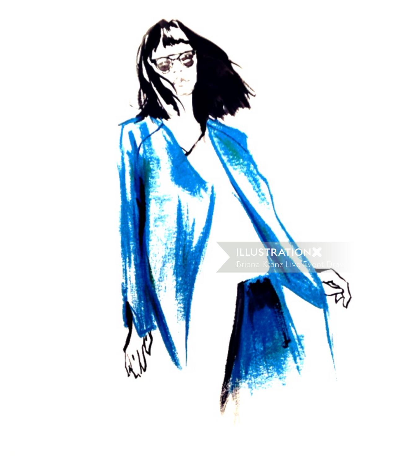 Fashion Lady Illustration By Briana Kranz
