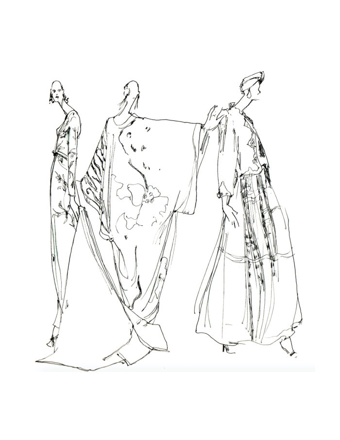 Line artwork for fashion wear design