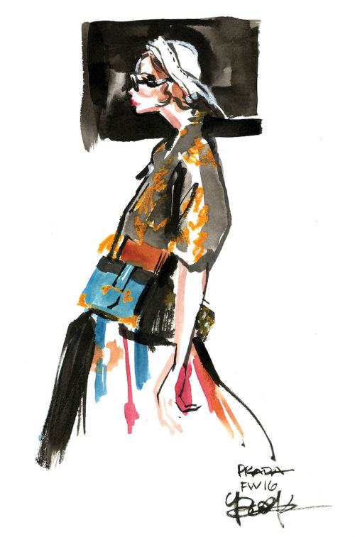 Watercolour fashion illustration of a woman