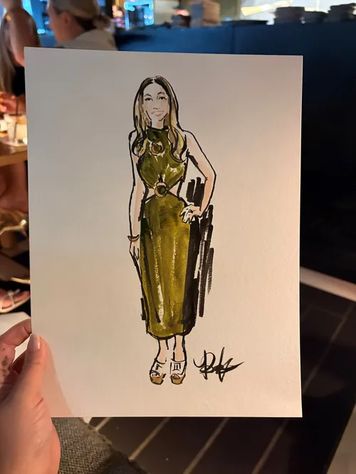Briana Kranz illustration of a woman wearing an olive jumpsuit