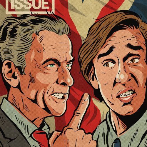 Cover illustration of Peter Capaldi & Steve Coogan for The Big Issue magazine
