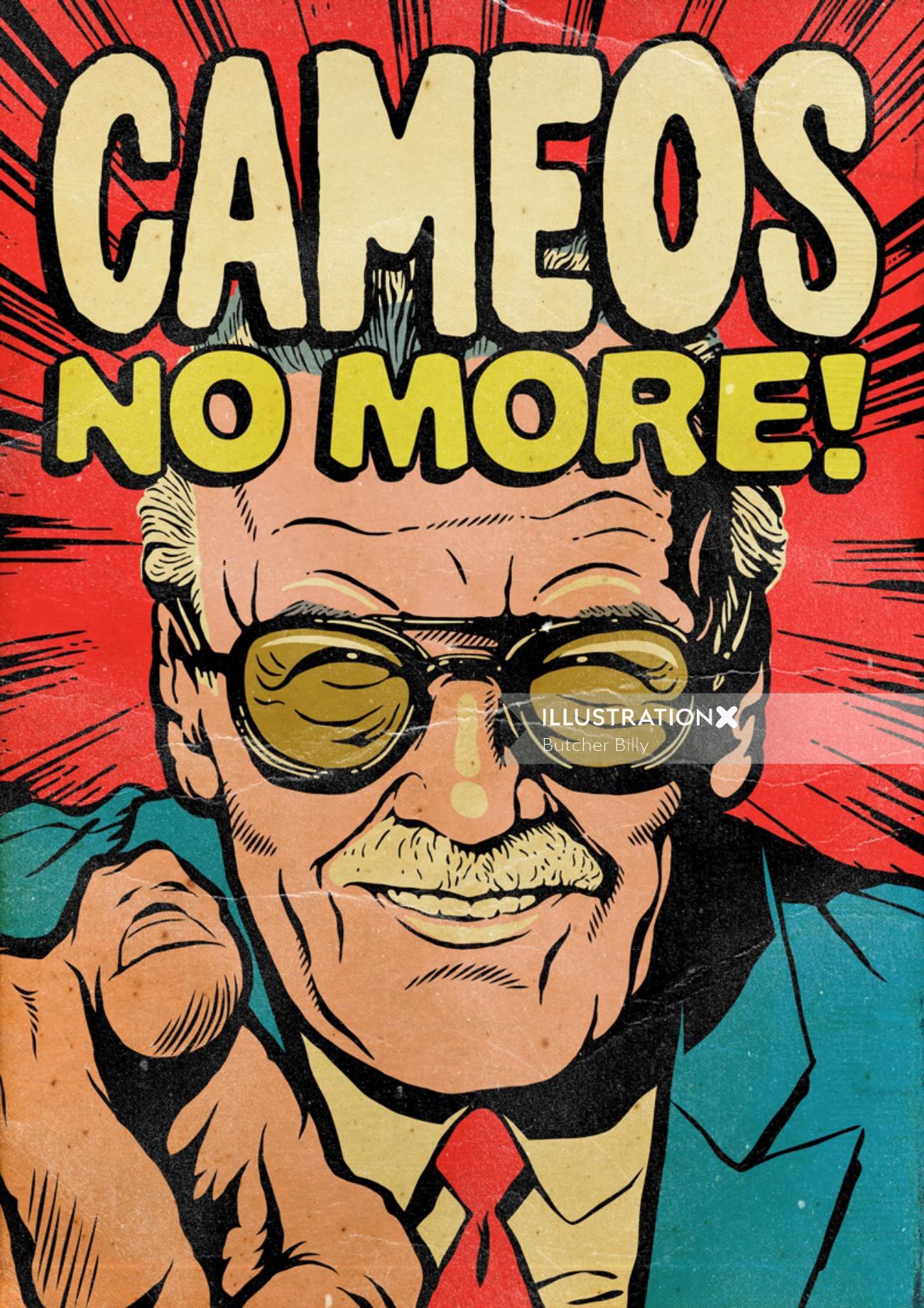 An illustration of Stan Lee: Cameos No More