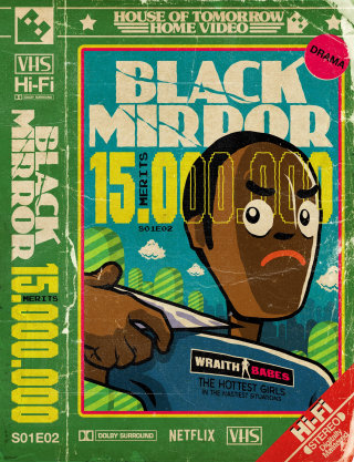 Design da capa do livro Black Mirror Fifteen Million Merits