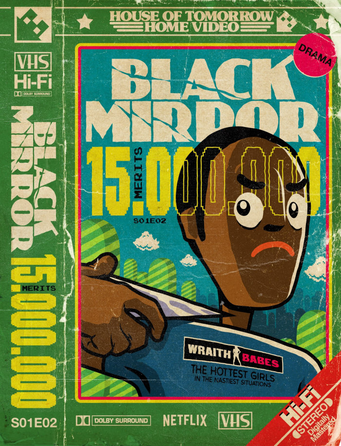 Design de capa para o livro Black Mirror Fifteen Million Merits