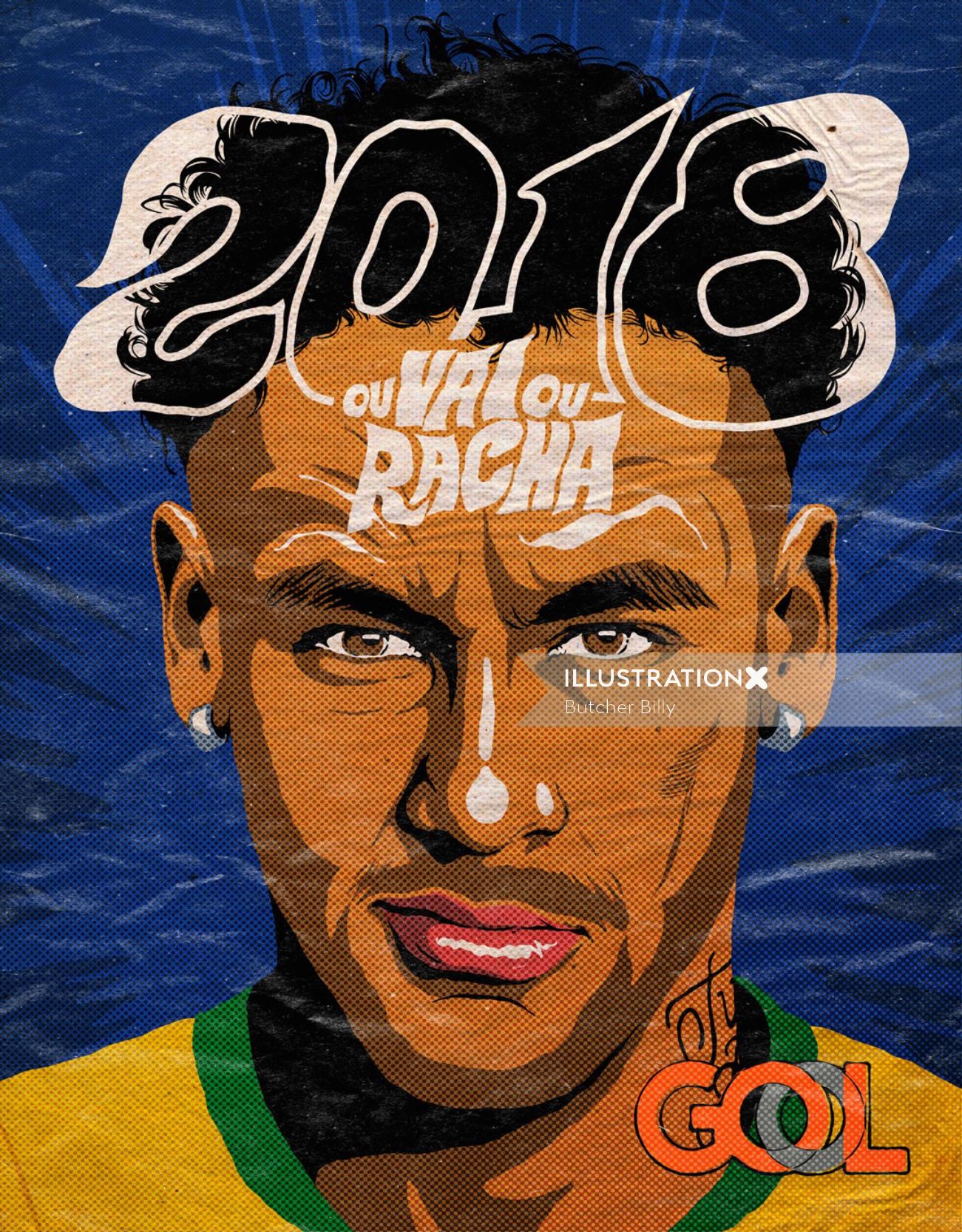 Soccer player Neymar Jr for Inflight Magazine cover