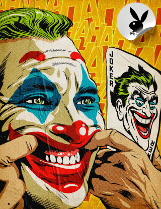 Butcher Billy dibuja un Joker sonriente para una crítica de cine