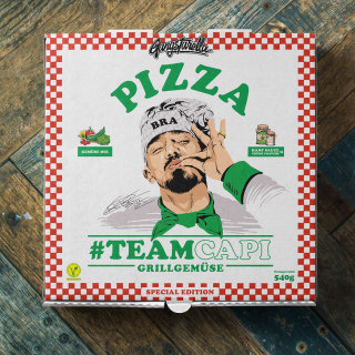 Caja de embalaje de pizza estilo gangsta.