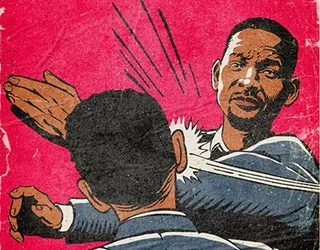 The comic illustration of Chris Rock was slapped by Will Smith at the Oscars