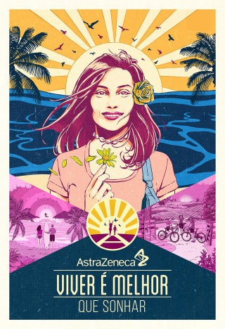 アストラゼネカの新型コロナウイルスワクチンのポスター