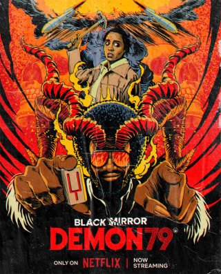 Póster de la película Black Mirror Demon 79 de Netflix