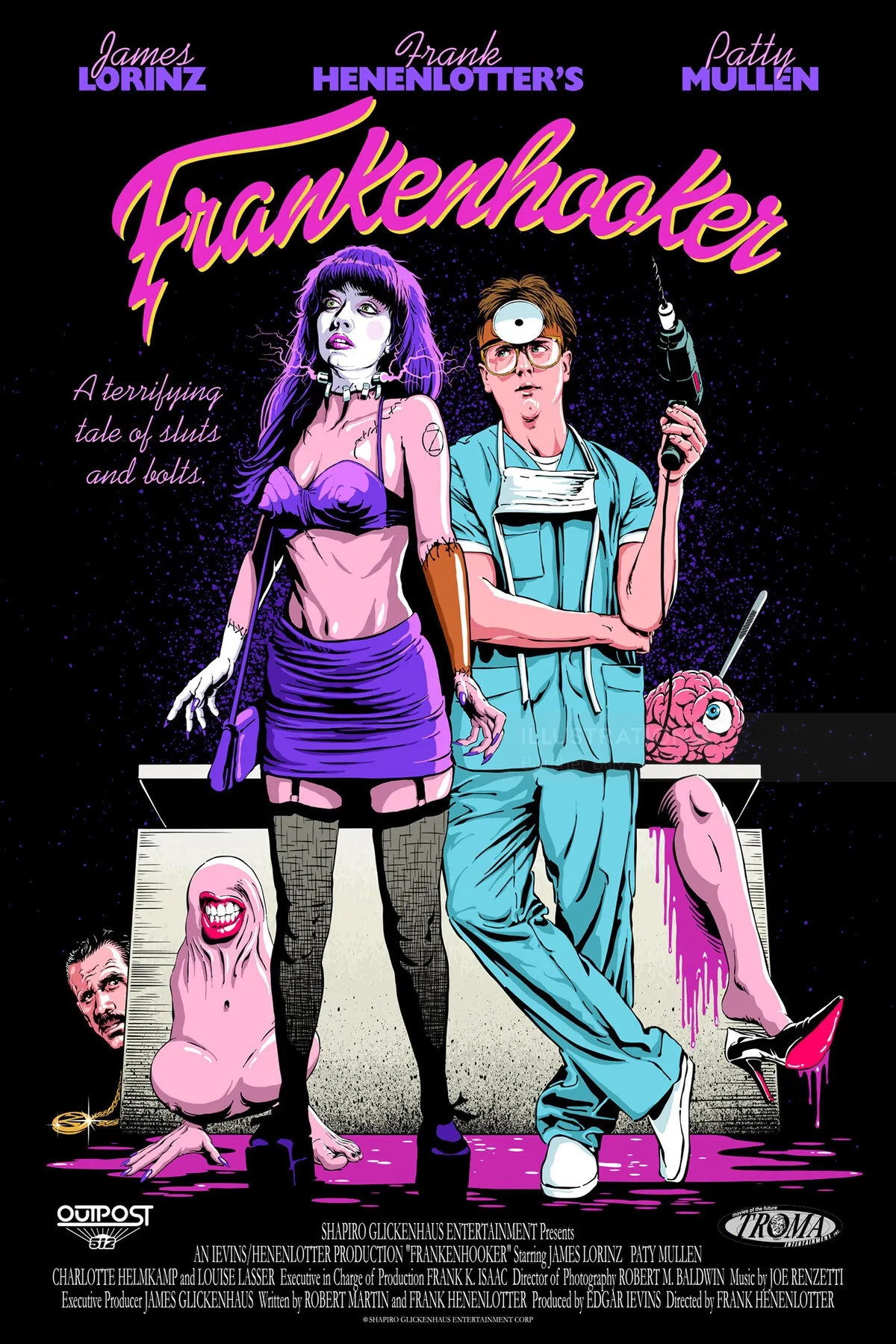 "Frankenhooker" comic style ad poster