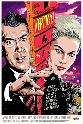 Butcher Billy's poster for Alfred Hitchcock's masterpiece, Vertigo (1958).