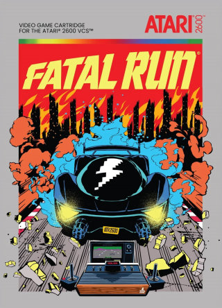 Diseño de cartel cómico de Fatal Run.