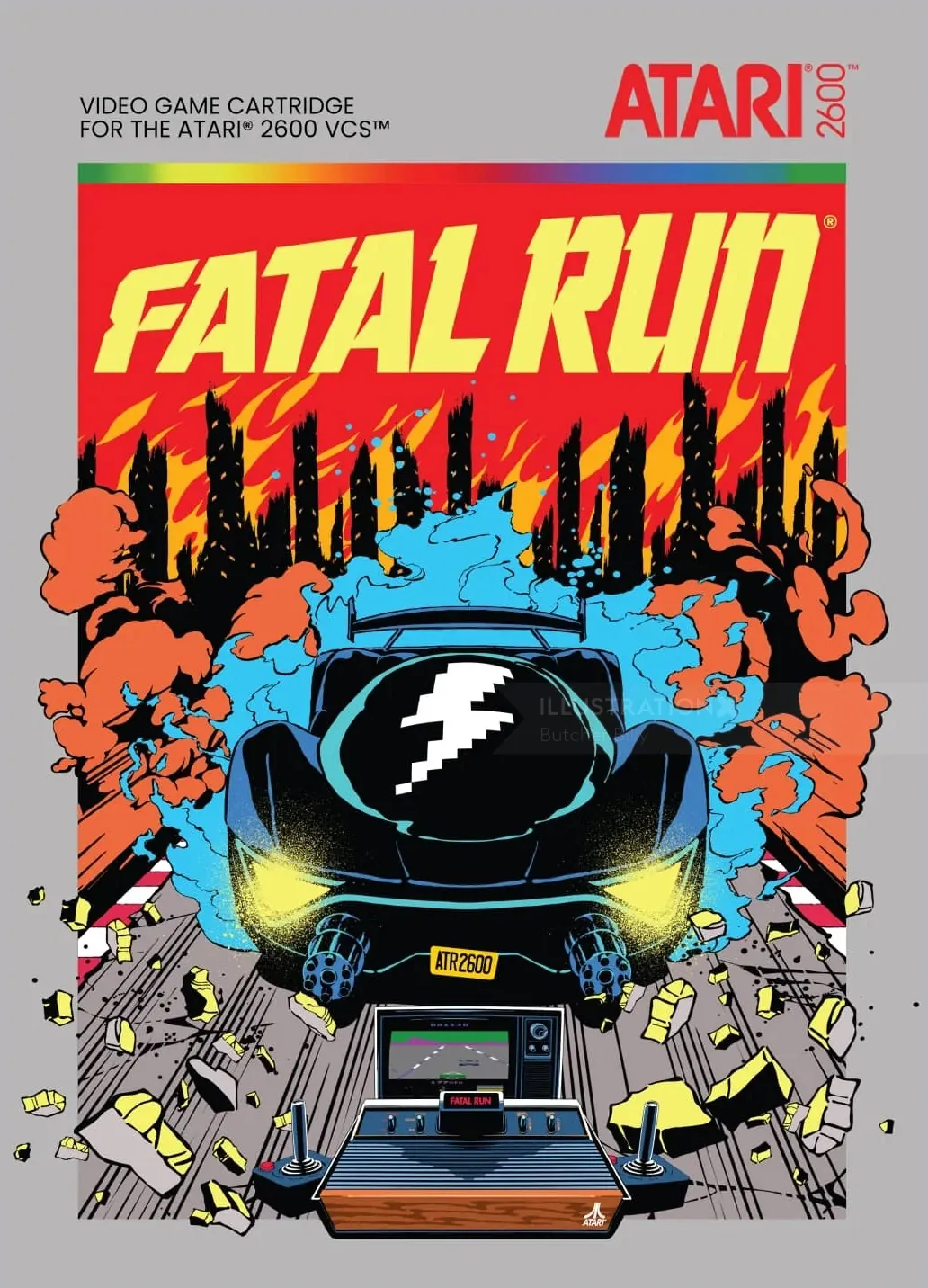 Fatal Run의 만화 포스터 디자인