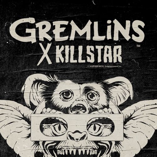 Gremlins and Killstar collaboration logo in black and white