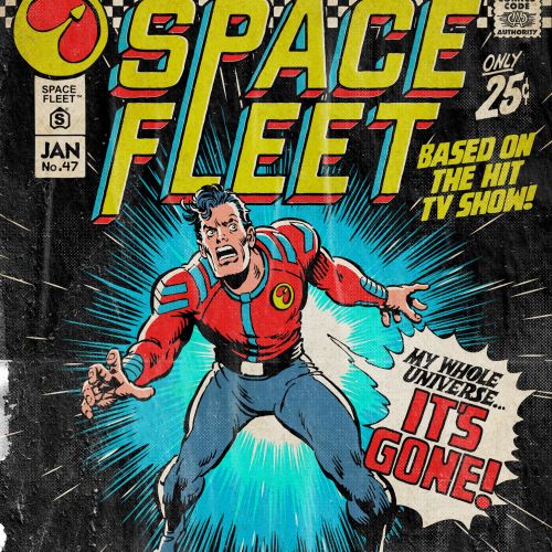 Space Fleet comic cover with man in red suit and text All is Lost.