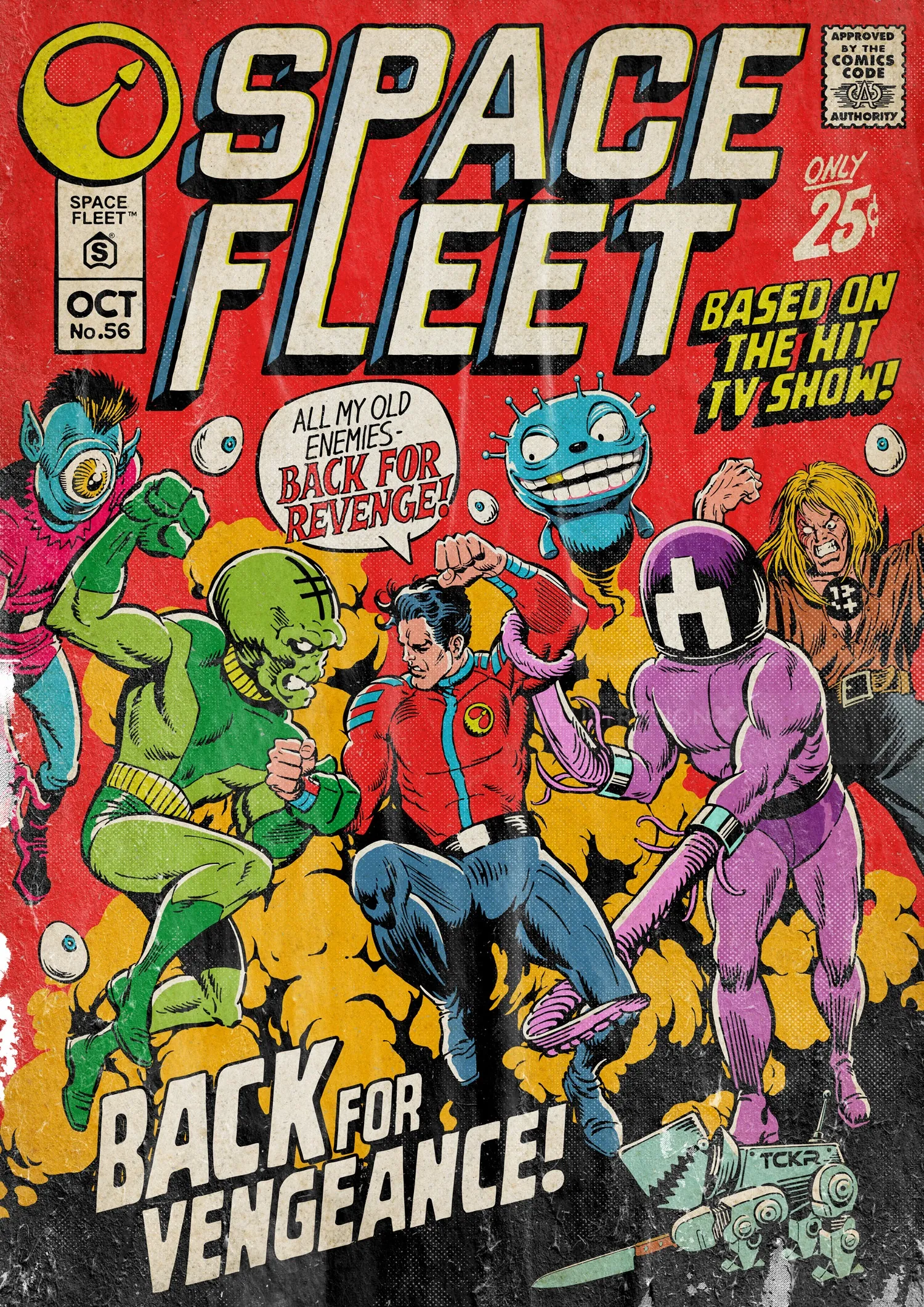 Vintage comic book Space Fleet no 56 cover
