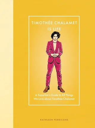 Illustration of Timothée Chalamet in a red suit by Butcher Billy
