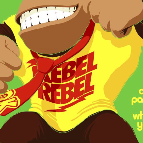 Computer Generated Cartoon with Rebel Tshirt
