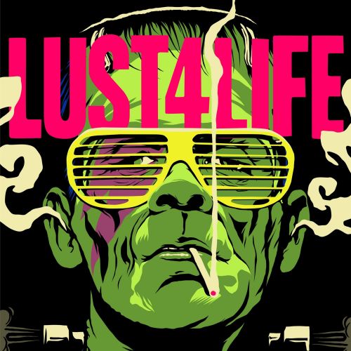 Lust 4 Life Green color man illustration
