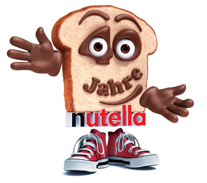 Design de personagens comida e bebida Nutella
