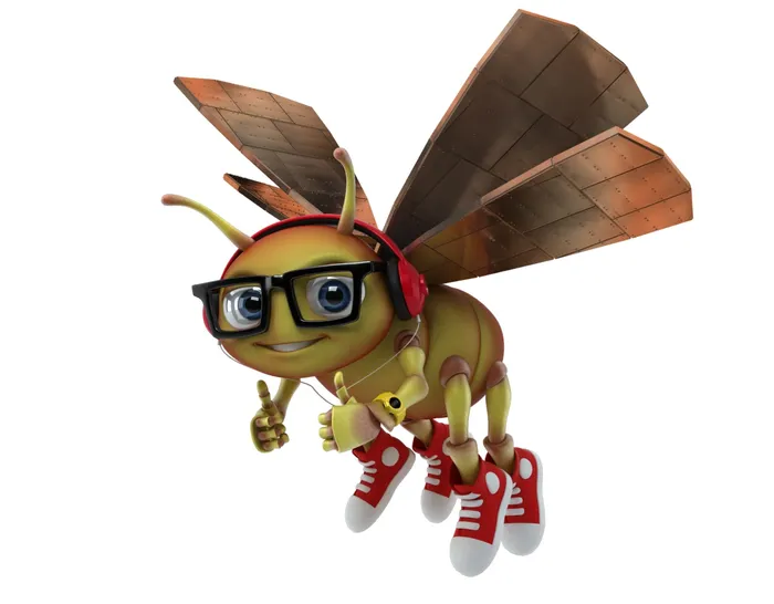 Illustration of cartoon Bee