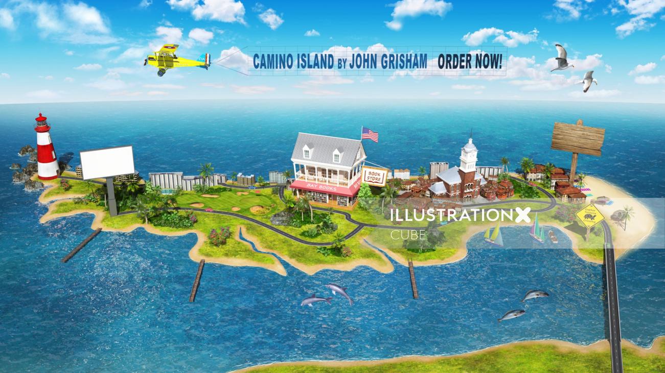 3d CGI Rendering Camino Island
