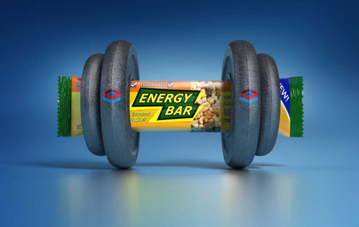 Energy bar 3D graphical illustration