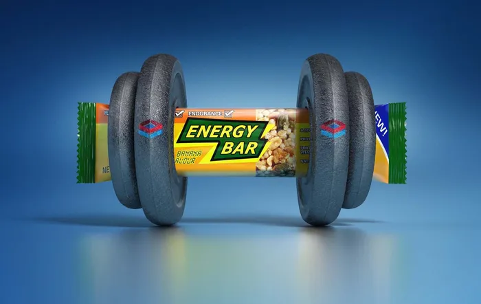 Energy bar 3D graphical illustration