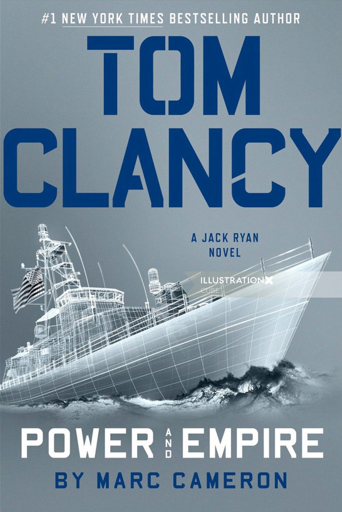 Renderização 3D / cgi capa do romance de Tom Clancy