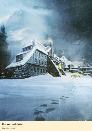 雪の中の 3D / CGI レンダリングの家
