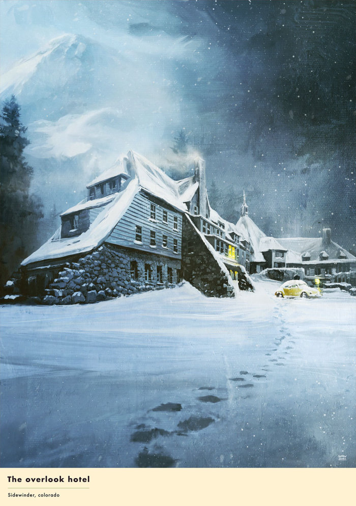 3d / cgi rendering house in snow
