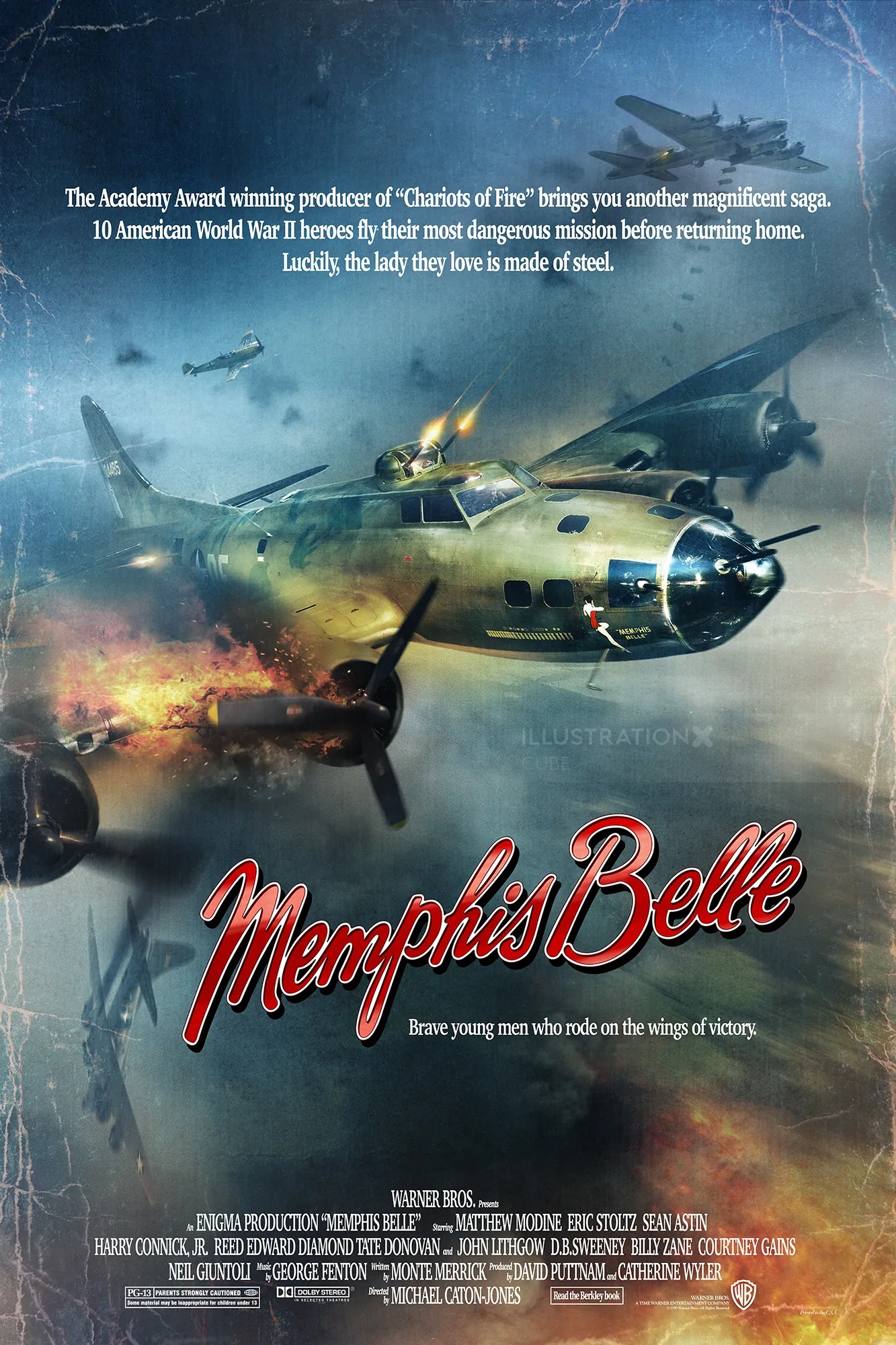 Memphis Belle bomber flying in WWII combat scene by CUBE