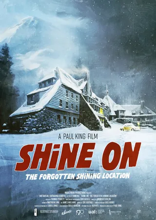 Snow-covered hotel in a film poster for Shine On, The Forgotten Shining Location