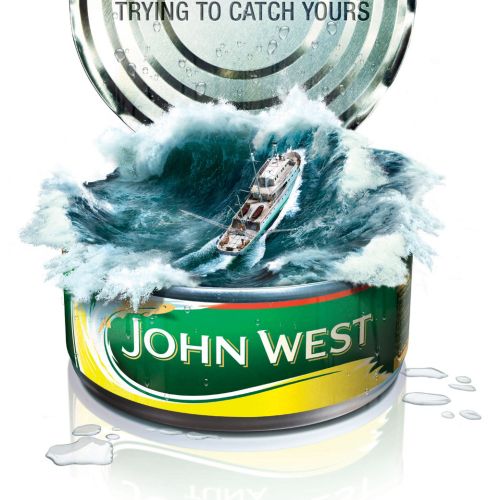 3D Poster ad for John West Tuna
