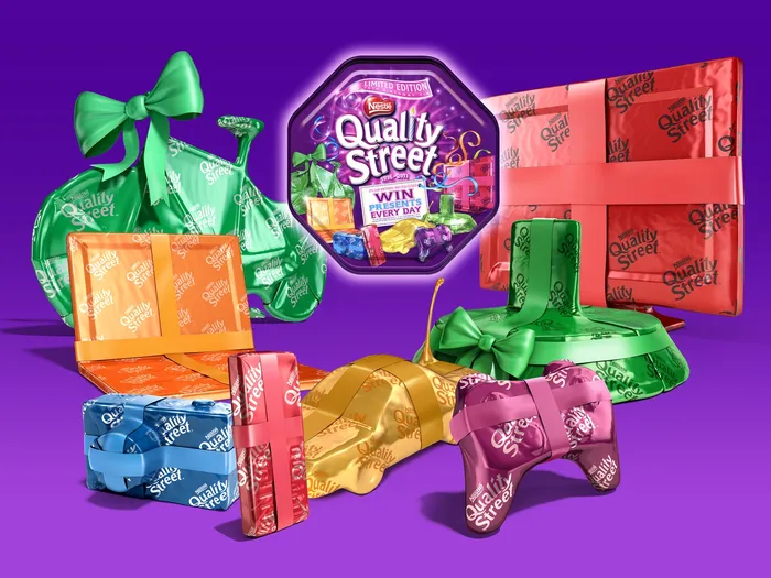 Seasonal packaging illustration for Nestle Quality Street