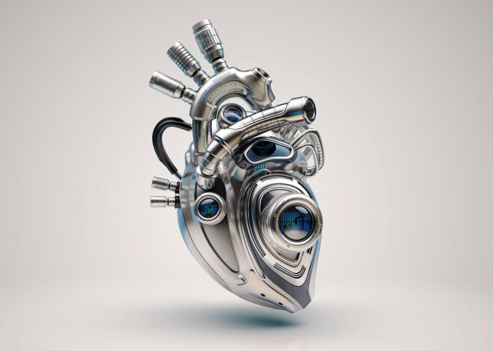 3D illustration of Heart shaped engine for Sudler & Hennessey pharmaceutical