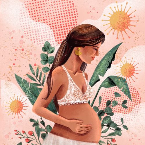 Pregnant woman illustration