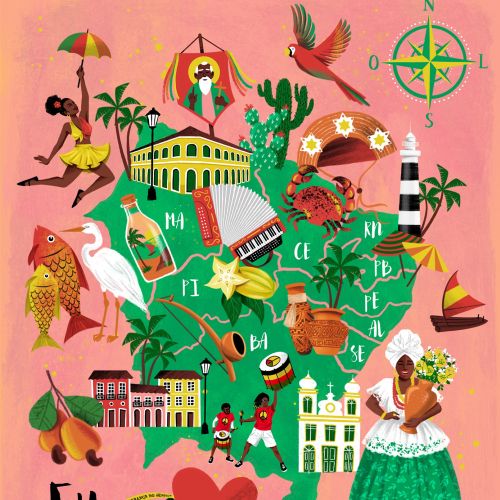 Camila Gray Mapas Illustrator from Brazil