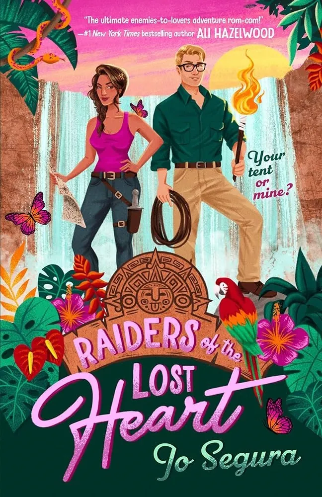 Raiders of the Lost Heart book cover by Camila Gray showing man and woman with jungle background